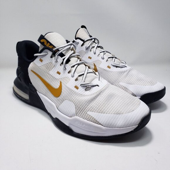 Nike Air Max Alpha Trainer 5 Mens Training Shoes White/Black/Gold Size 12 - Picture 5 of 10